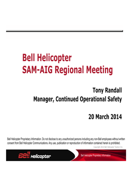 Bell Helicopter SAM-AIG Regional Meeting