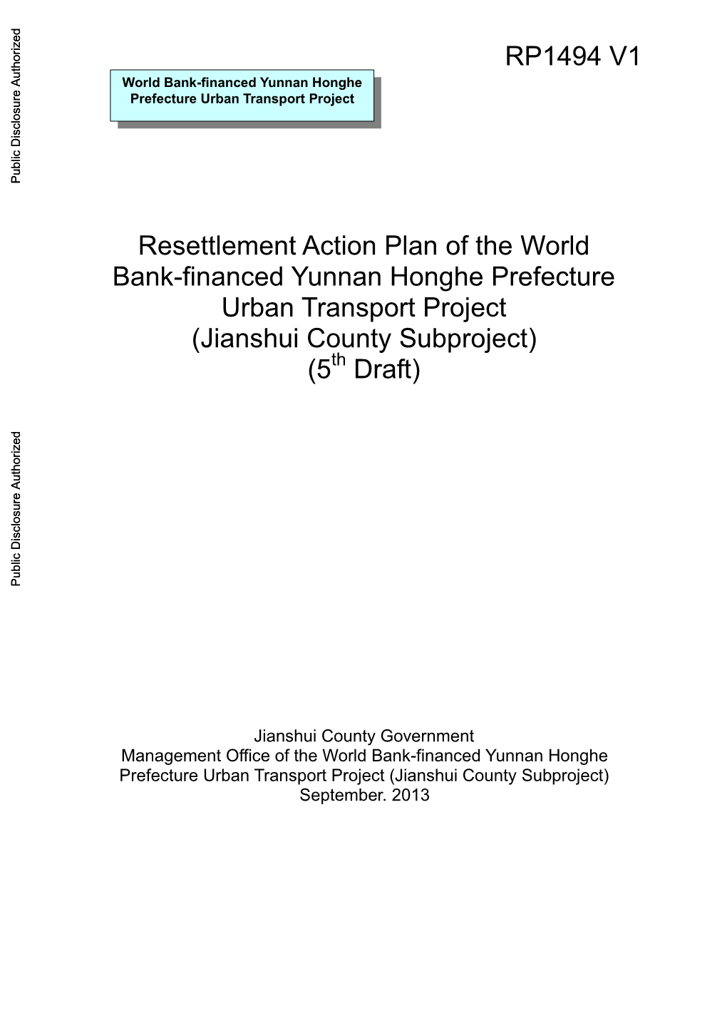 World Bank Document