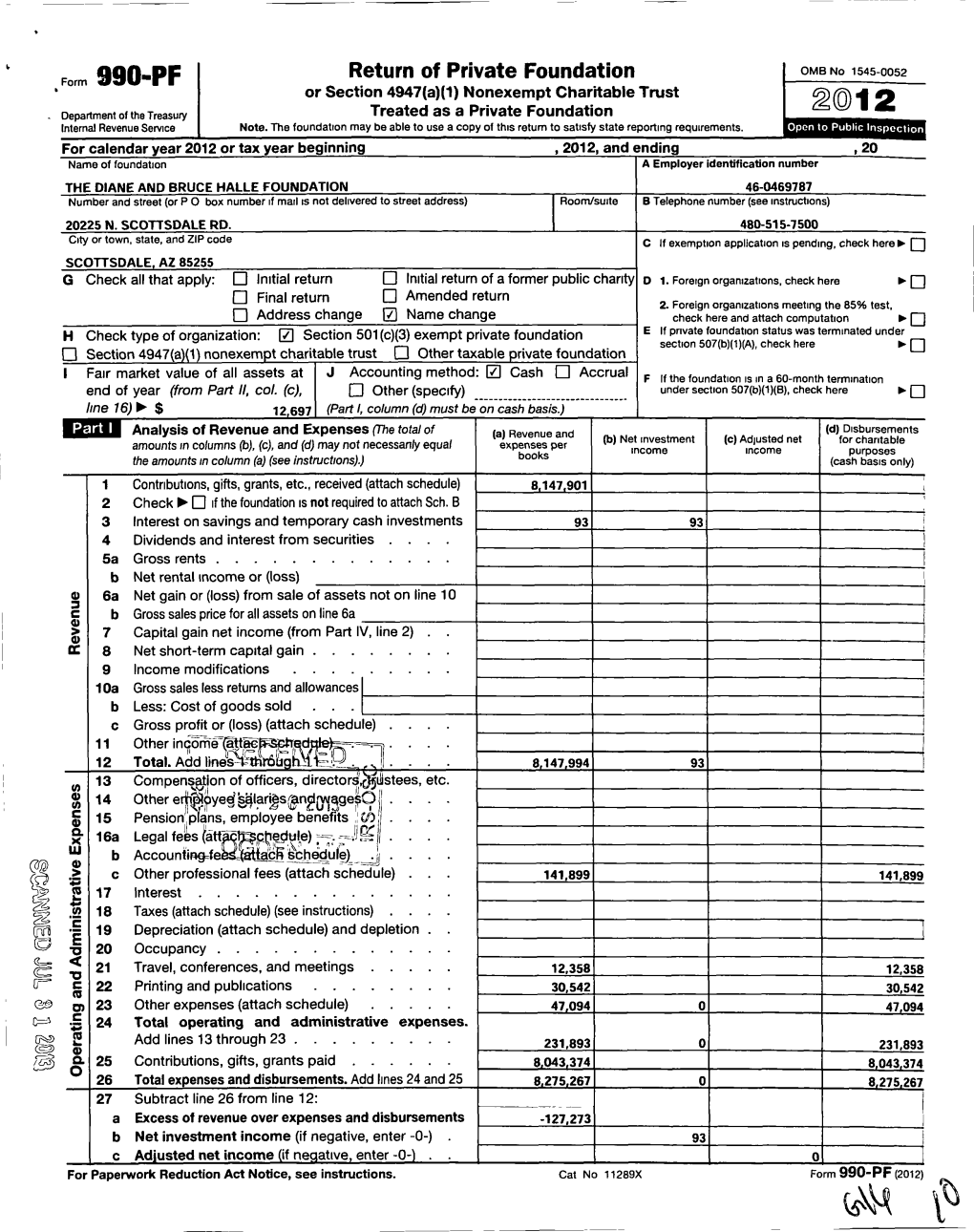 Form 990-PF Return of Private Foundation