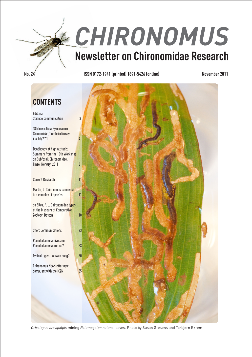 CHIRONOMUS Newsletter on Chironomidae Research