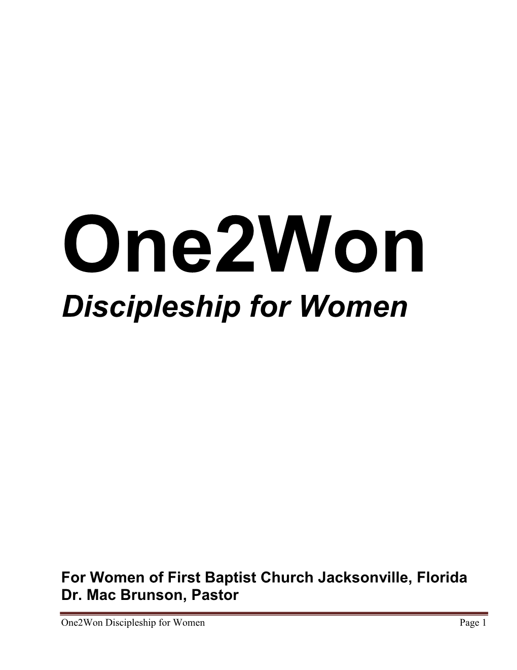 Discipleship for Women