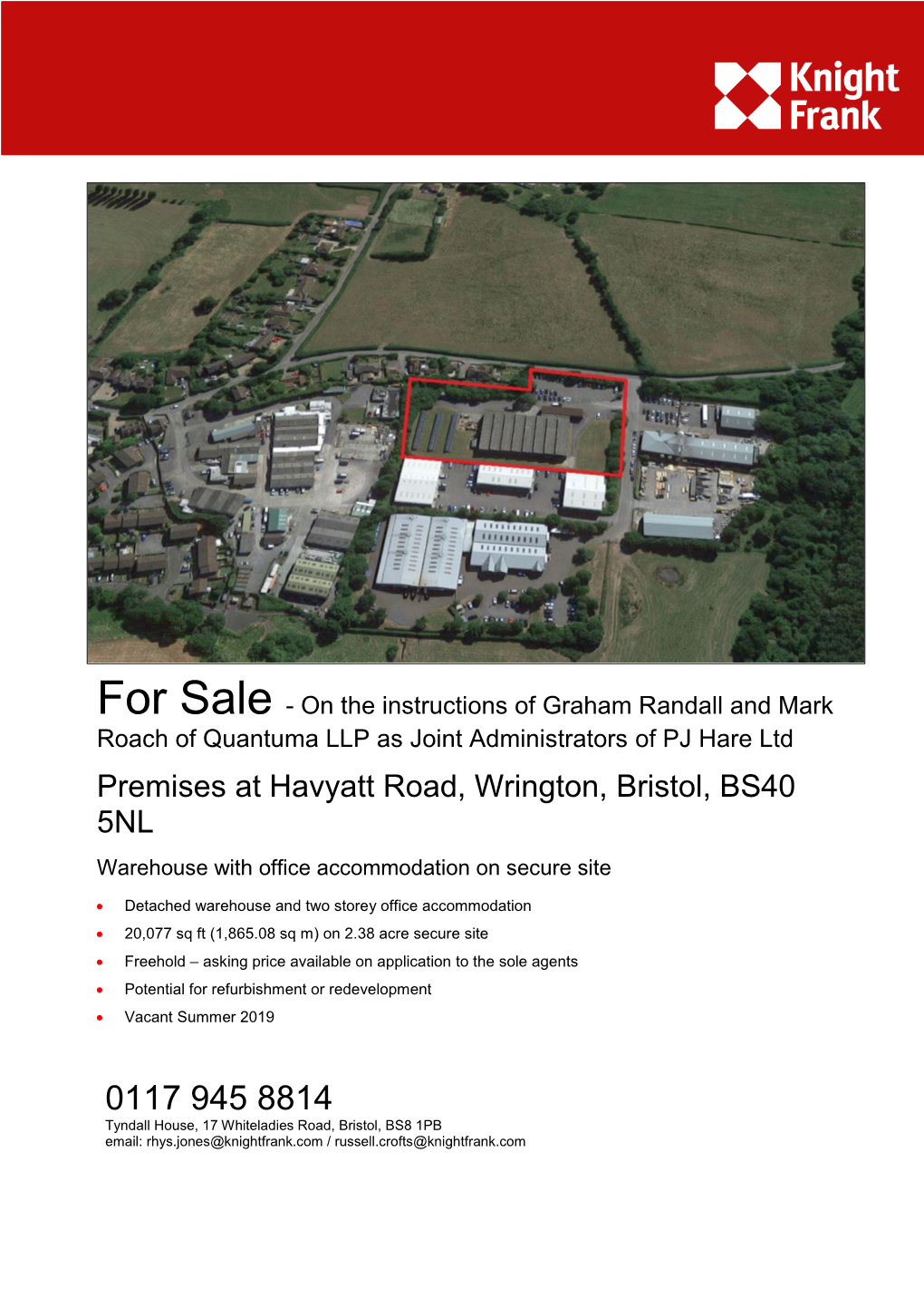 Premises at Havyatt Road, Wrington, Bristol, BS40 5NL Warehouse with Office Accommodation on Secure Site