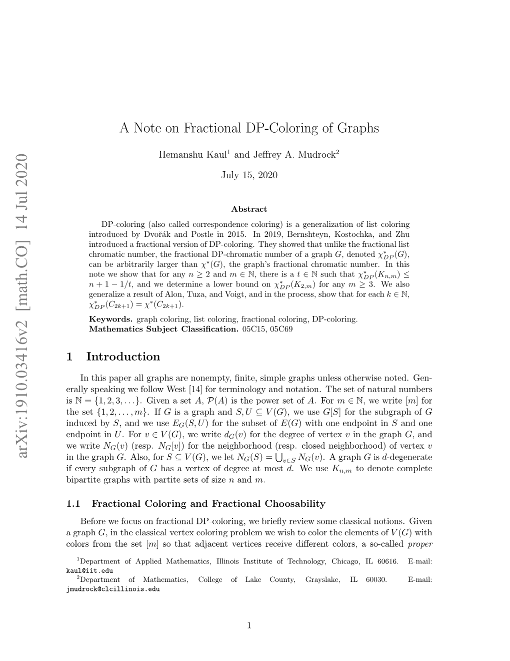 A Note on Fractional DP-Coloring of Graphs