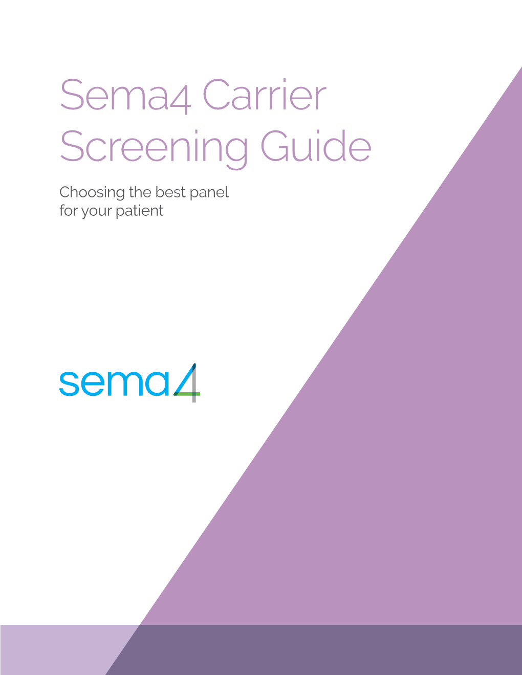 Sema4 Carrier Screening Guide