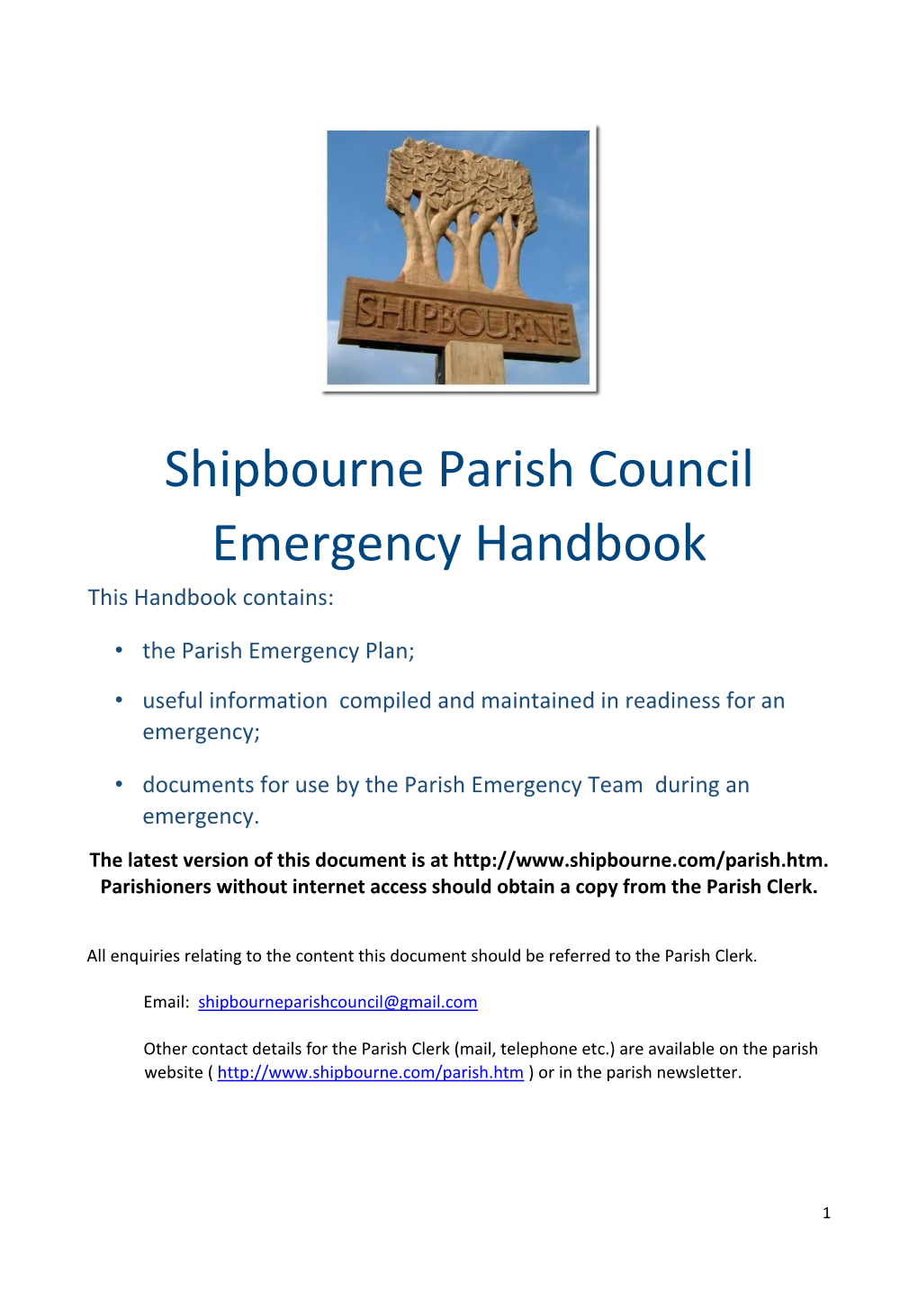 Shipbourne Emergency Handbook Web 2020