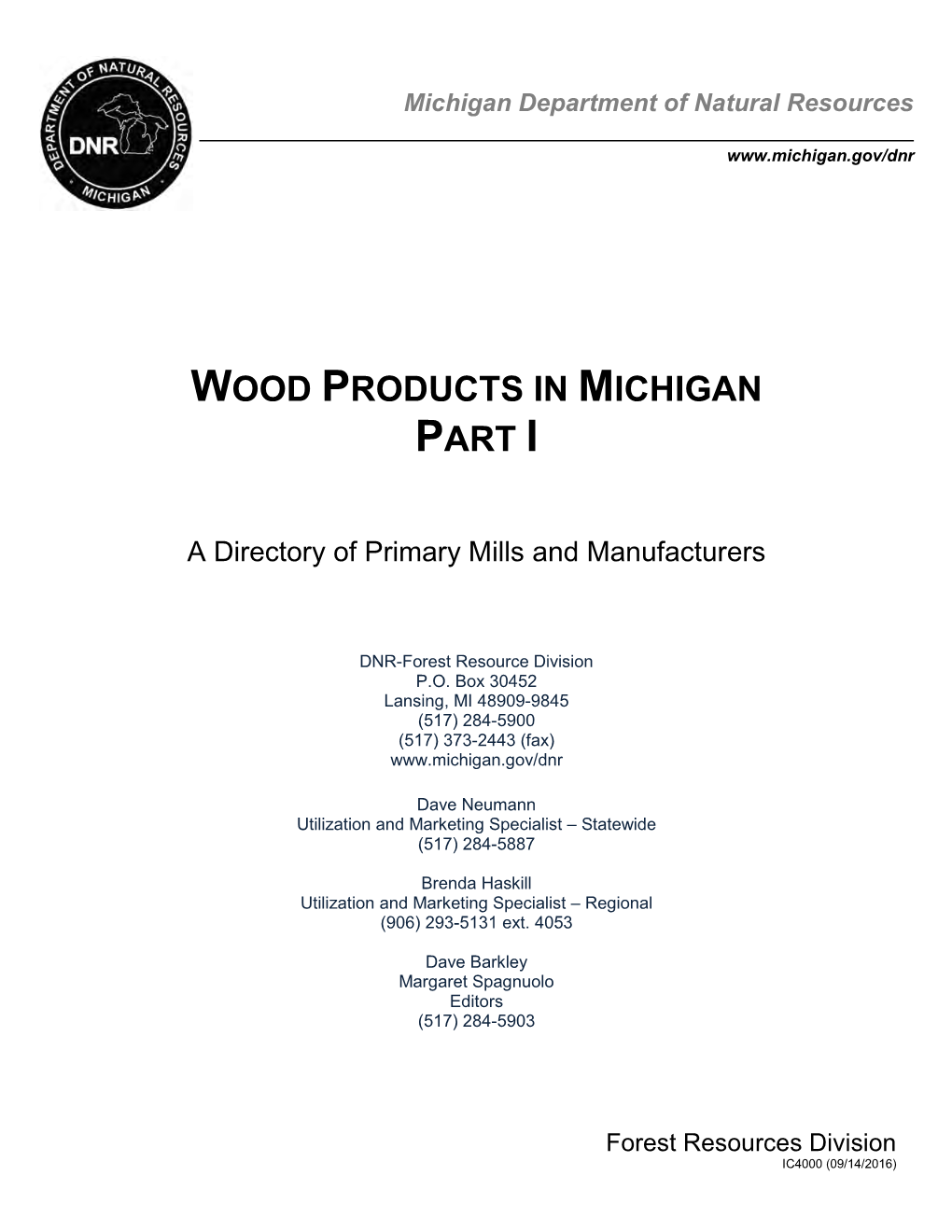 DNR Forest Products Industry Directory