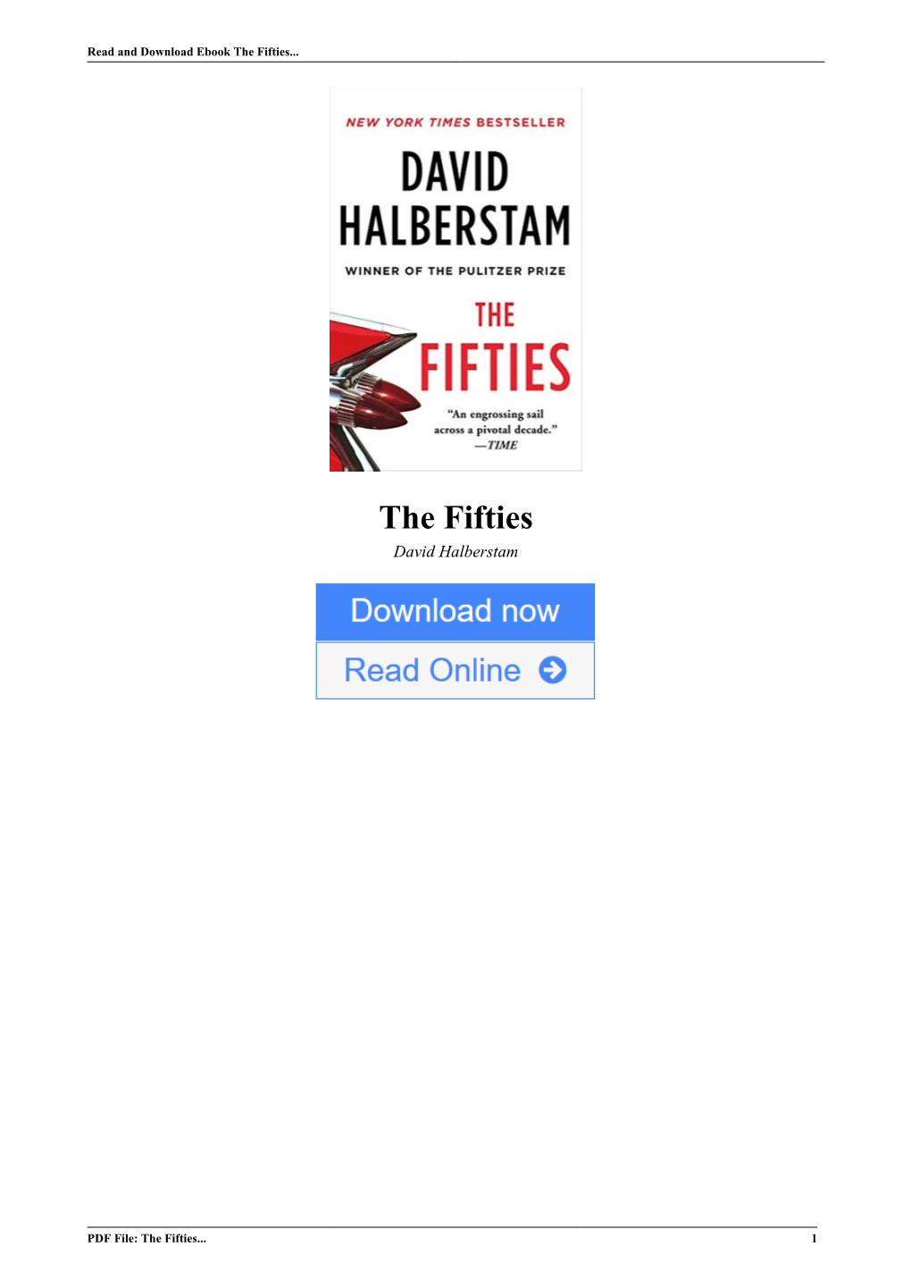 The Fifties by David Halberstam