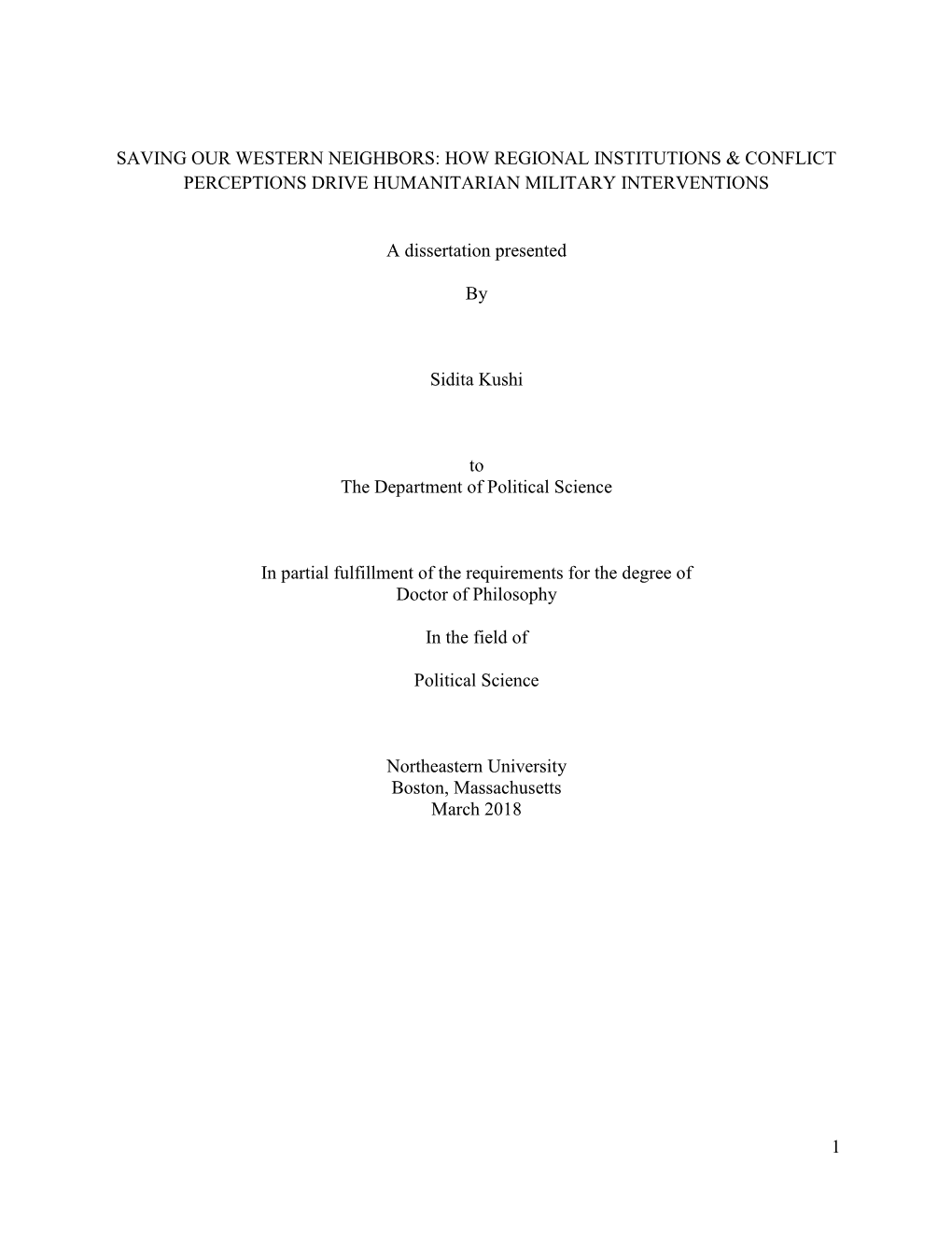 Conflict Perceptions Drive Humanitarian Military Interventions