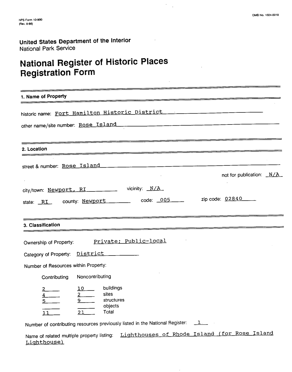 National Register of Historic Places Registration Form