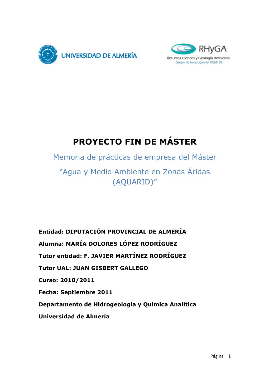 Proyecto Fin De Máster