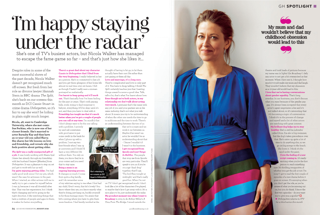 She's One of TV's Busiest Actors, but Nicola Walker Has Managed to Escape the Fame Game So Far – and That's Just How Sh