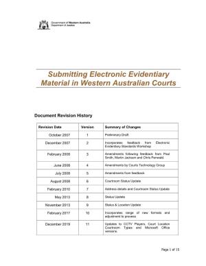 Submitting Electronic Evidentiary Material in Western Australian Courts