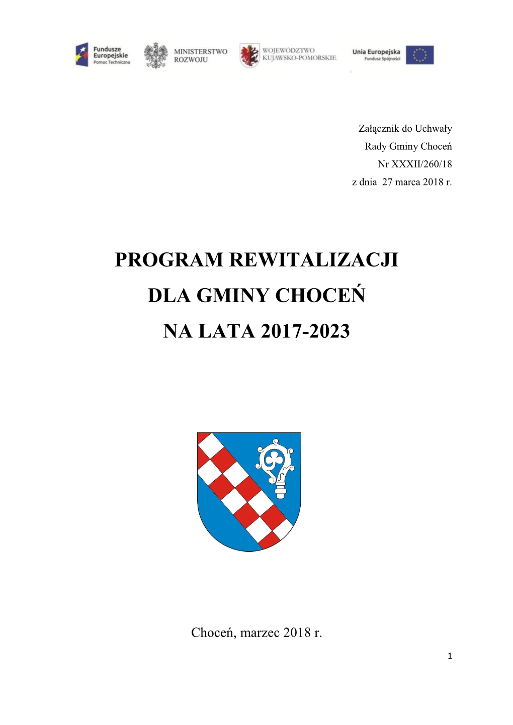 Program Rewitalizacji Dla Gminy Choceń Na Lata 2017-2023