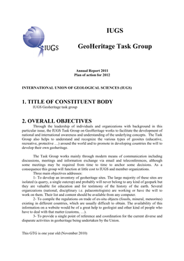 IUGS Geoheritage Task Group