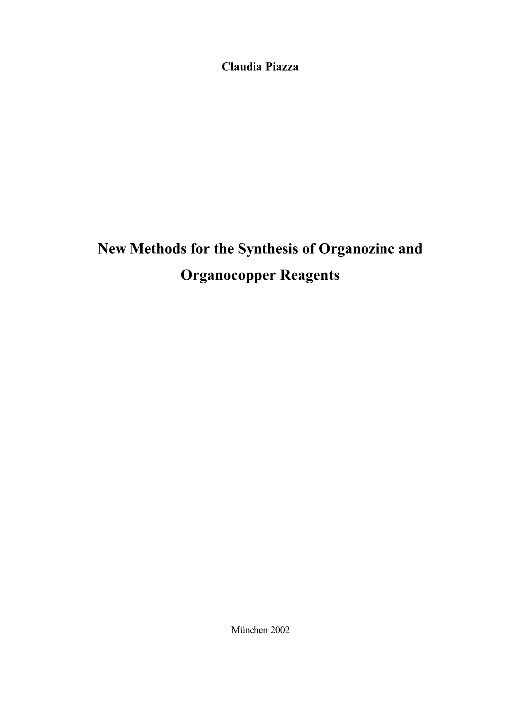 New Methods for the Synthesis of Organozinc and Organocopper Reagents