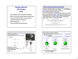 Nuclear Physics (5Th Lecture)