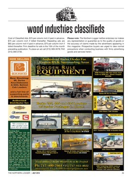 Wood Industries Classifieds