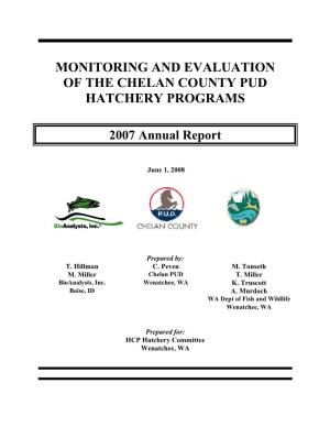 Monitoring and Evaluation of the Chelan County Pud Hatchery Programs
