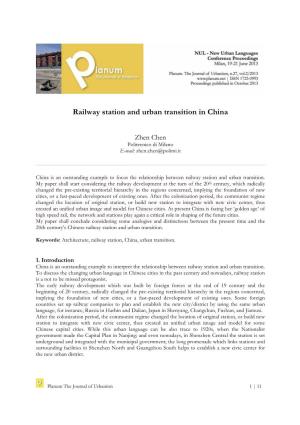 Railway Station and Urban Transition in China