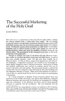 The Successful Marketing of the Holy Grail