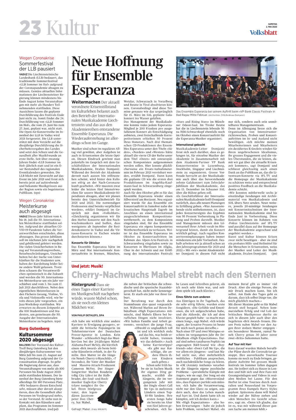 Neue Hoffnung Für Ensemble Esperanza 02.05.2020