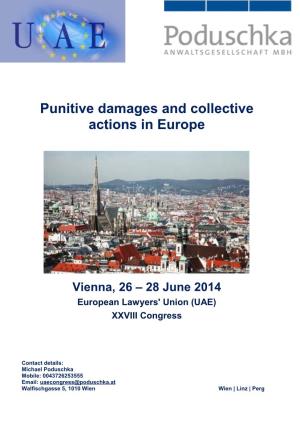Punitive Damages and Collective Actions in Europe