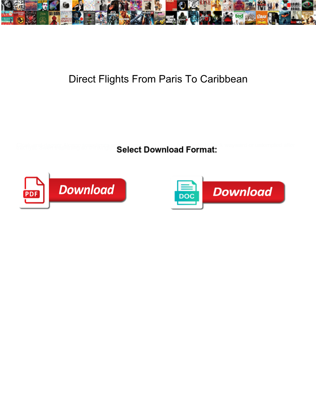 Direct Flights from Paris to Caribbean