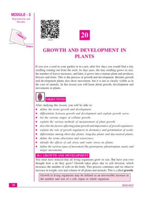 Growth and Development in Plants Reproduction and Heredity