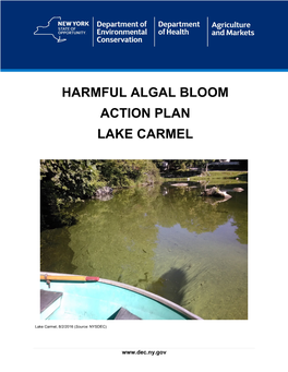 Lake Carmel Harmful Algal Bloom Action Plan