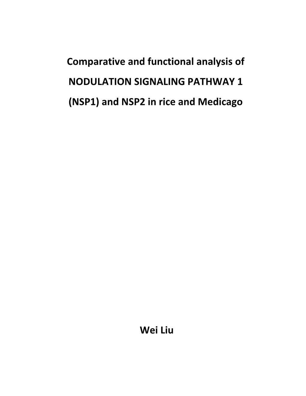 NSP1) and NSP2 in Rice and Medicago