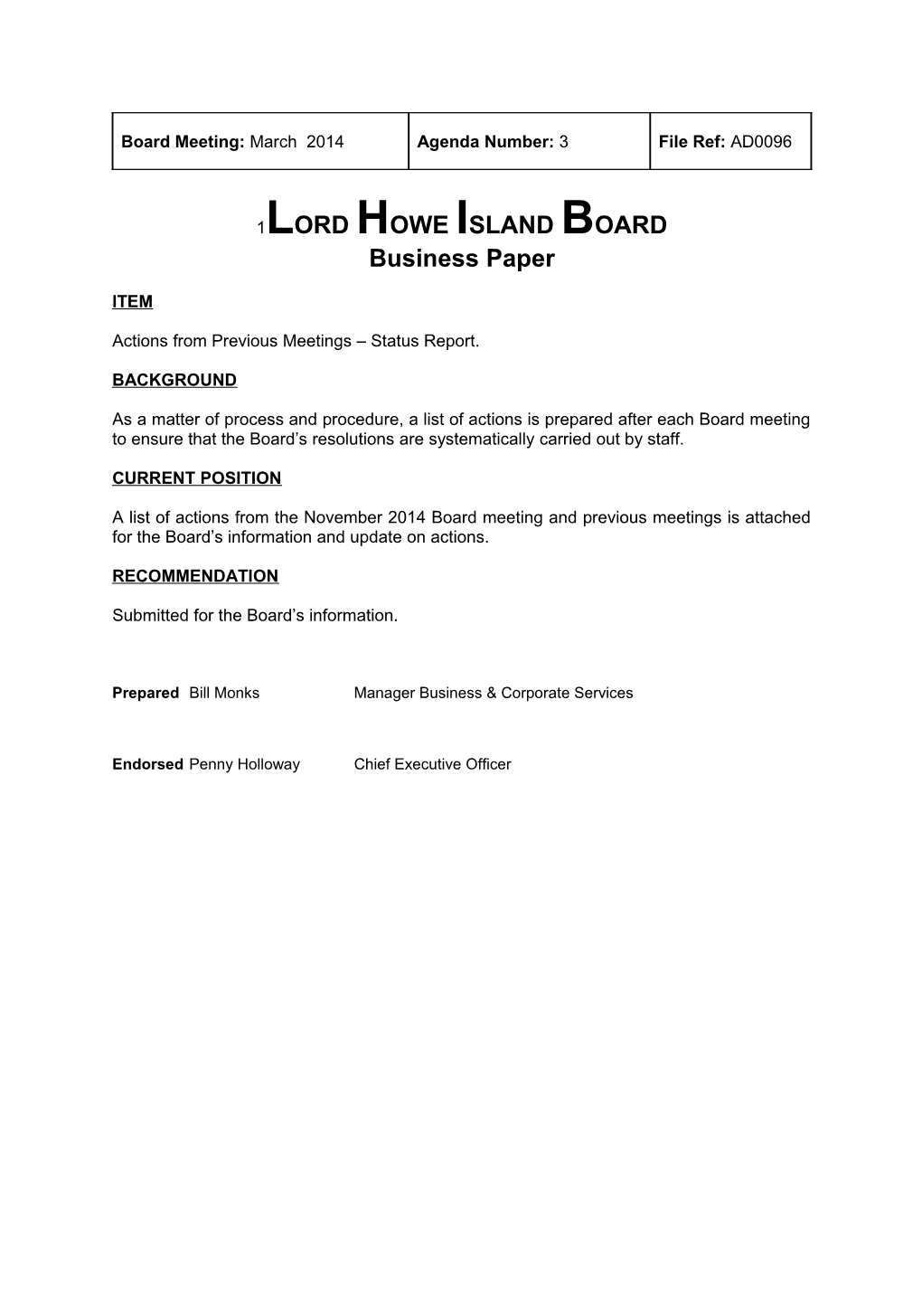 Lord Howe Island Board