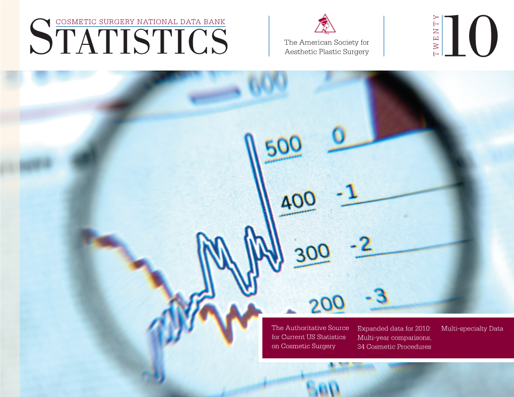 Statistics Multi-Year Comparisons, on Cosmetic Surgery 34 Cosmetic Procedures