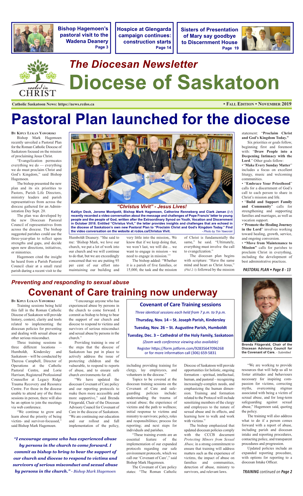 2019 – Fall Edition of the Diocesan Newsletter