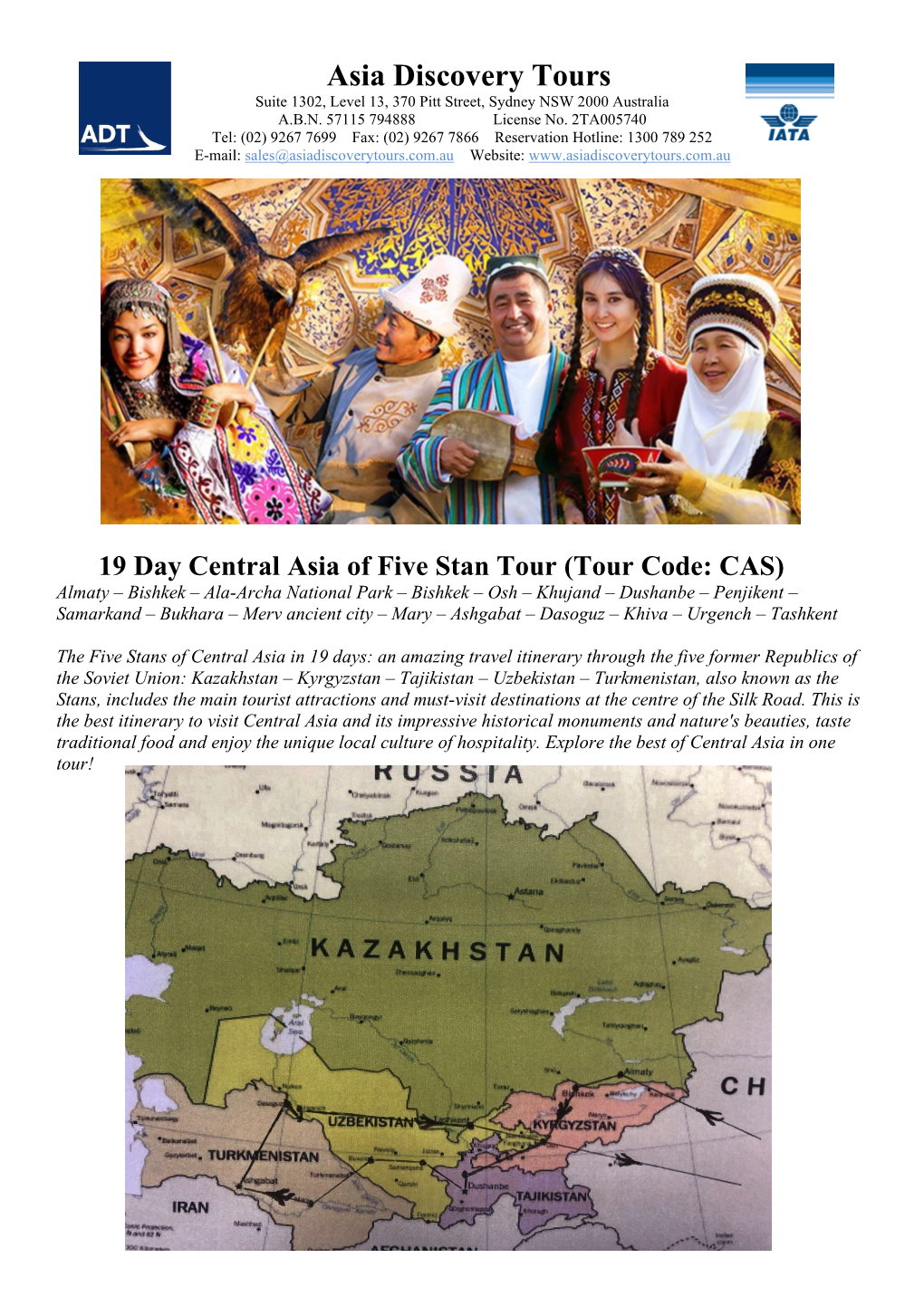 19 Day Central Asia of Five Stan Tour