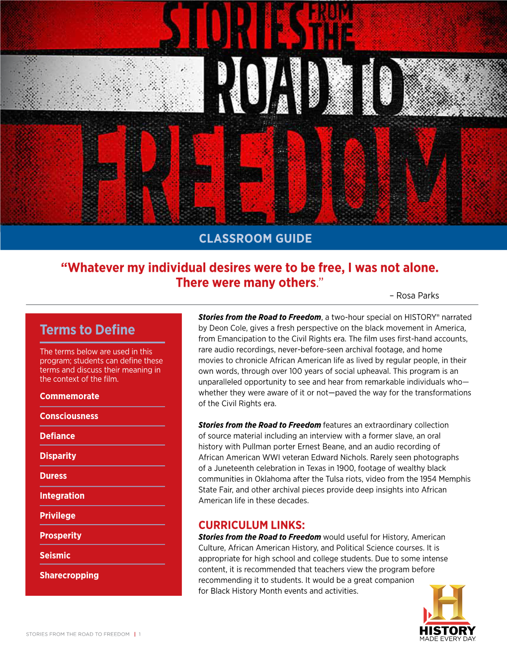 Stories from the Road to Freedom