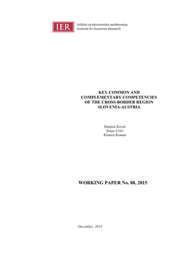 WORKING PAPER No. 88, 2015