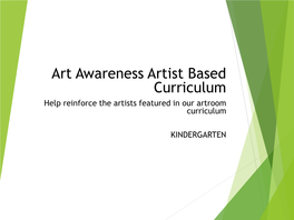 Art Awareness Kindergarten