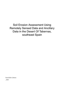 Soil Loss) Assessment 29 5.1 Introduction