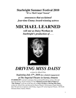 Michael Learned Driving Miss Daisy