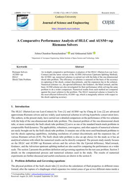 A Comparative Performance Analysis of HLLC and AUSM+-Up Riemann Solvers
