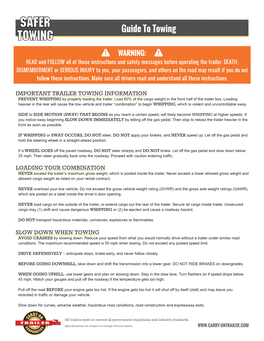 Guide to Towing