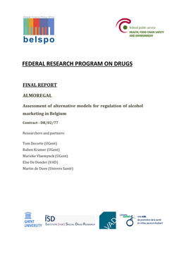 Federal Research Program on Drugs