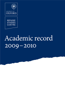 Academic Record 2009–2010