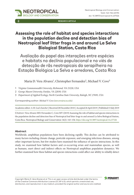 Assessing the Role of Habitat and Species Interactions in the Population Decline and Detection Bias of Neotropical Leaf Litte