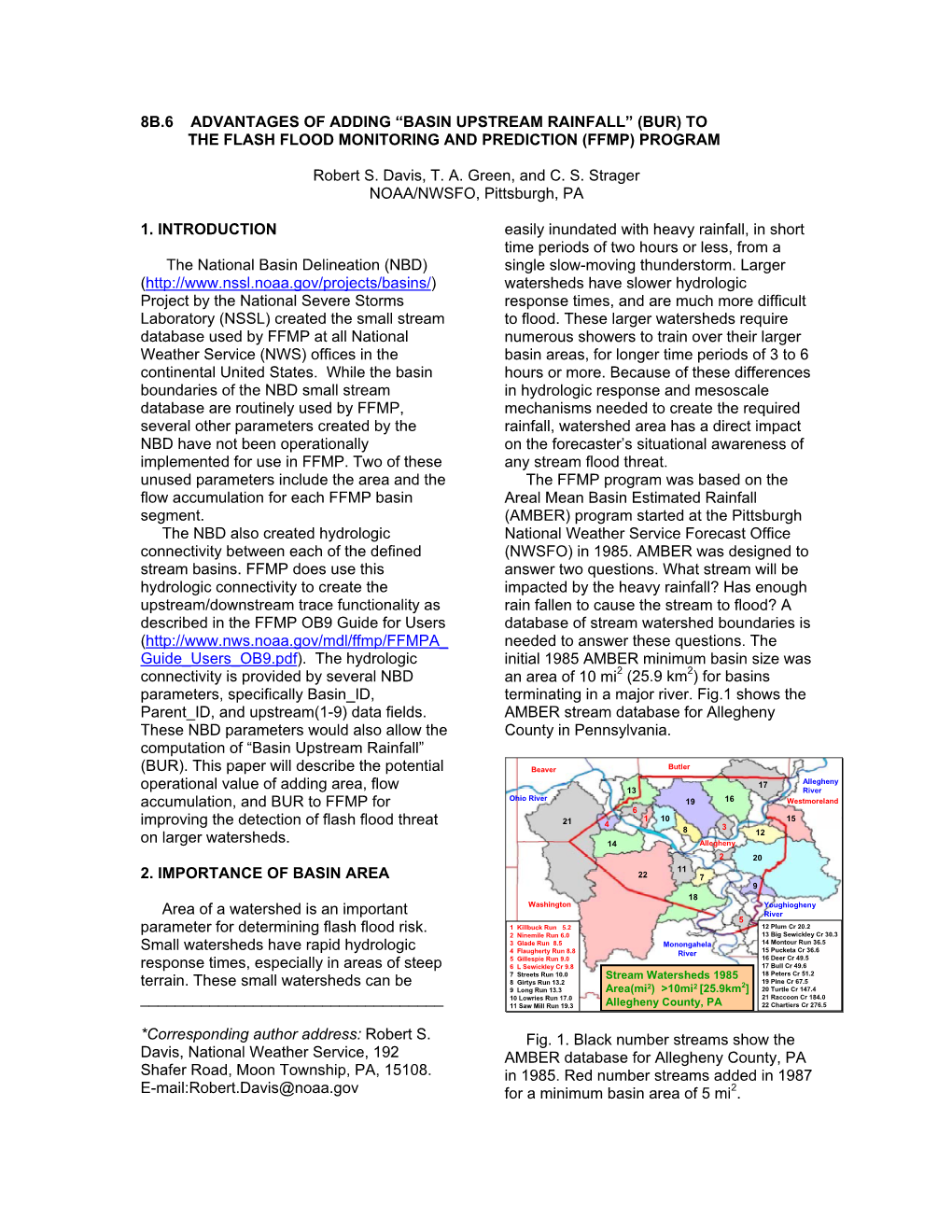 8B.6 Advantages of Adding “Basin Upstream Rainfall” (Bur) to the Flash Flood Monitoring and Prediction (Ffmp) Program