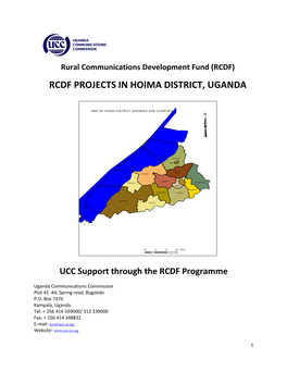 Rcdf Projects in Hoima District, Uganda