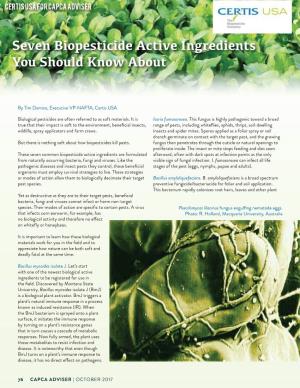 Seven Biopesticide Active Ingredients You Should Know About