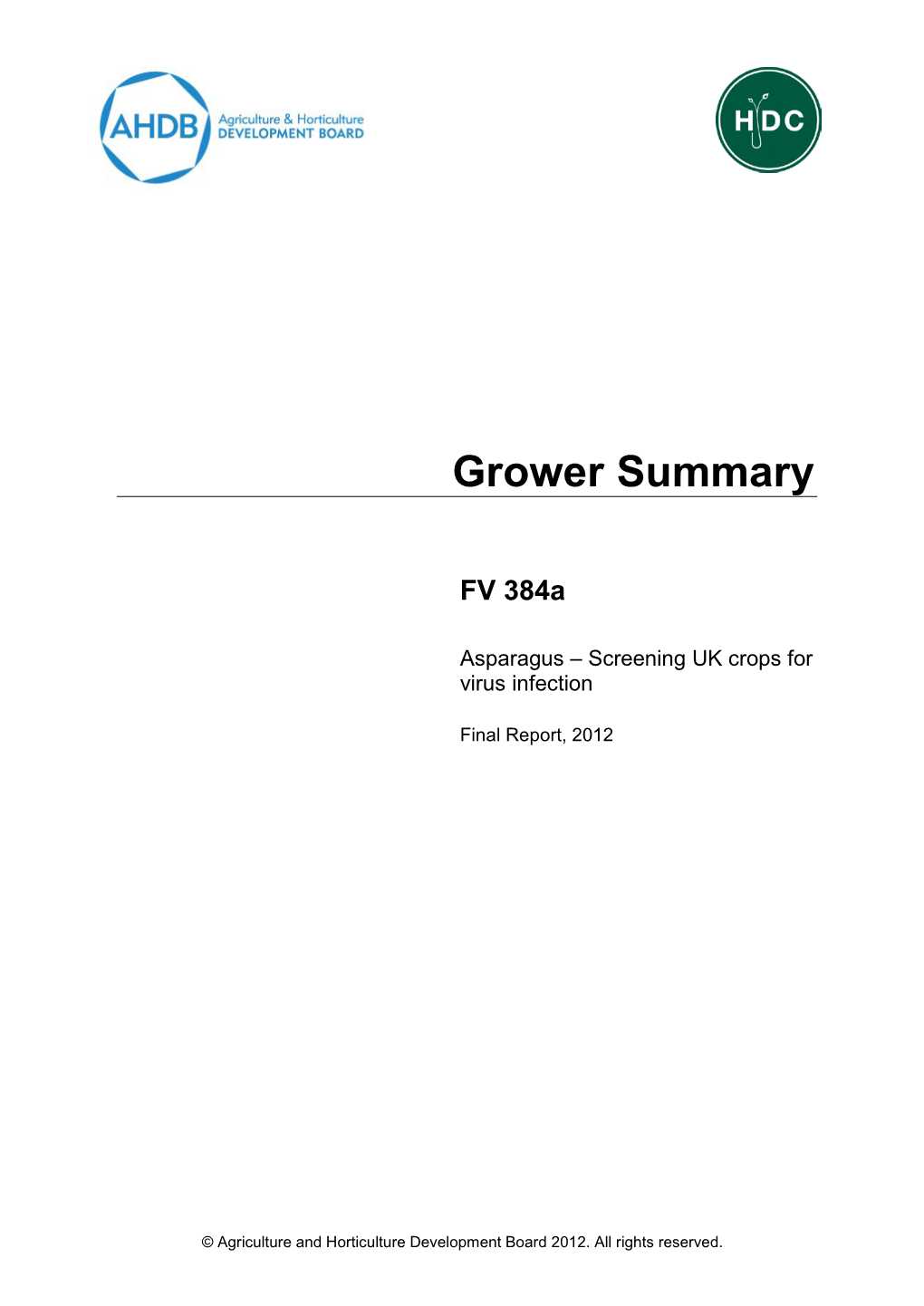 Grower Summary