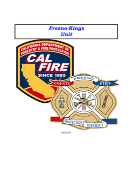 2020 Fresno-Kings Unit Fire Plan