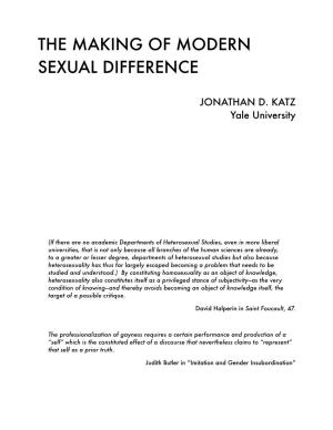 The Making of Modern Sexual Difference